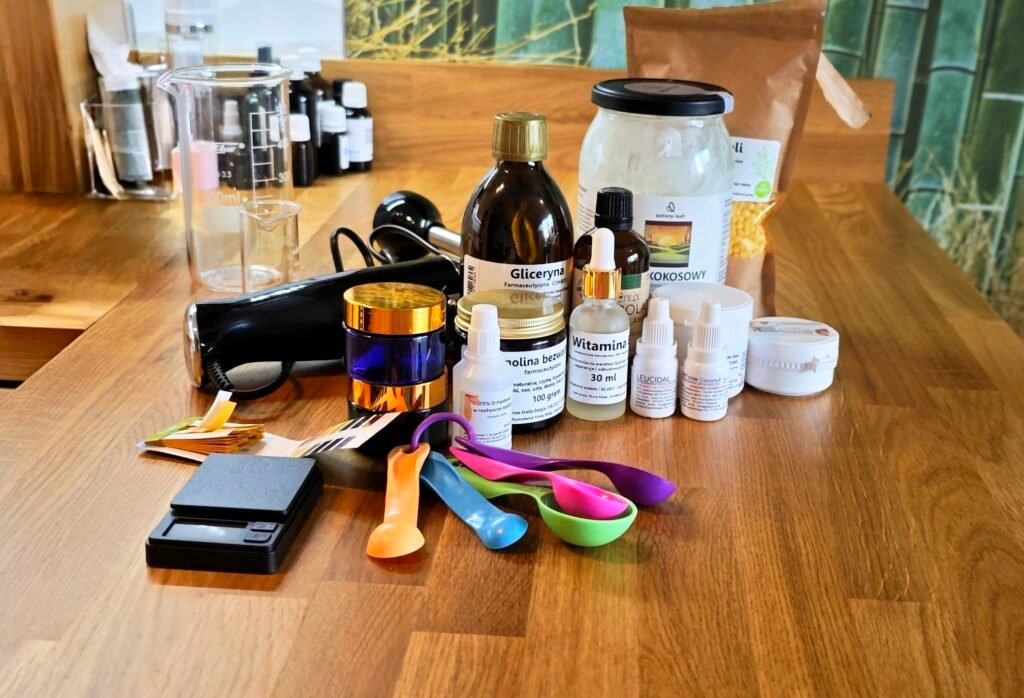 blat kuchenny z ustwionymi naturalnymi surowcami kosmetycznymi